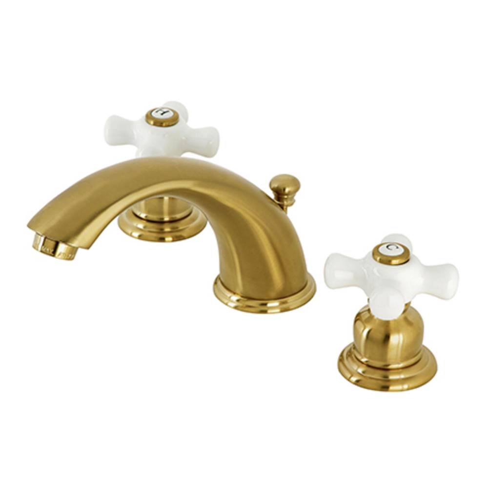 Kingston Brass Magellan Widespread Bathroom Faucet, Brushed Brass