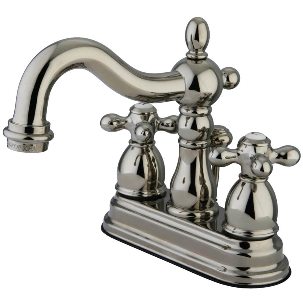 Kingston Brass Heritage 4 in. Centerset Bathroom Faucet, Polished Nickel
