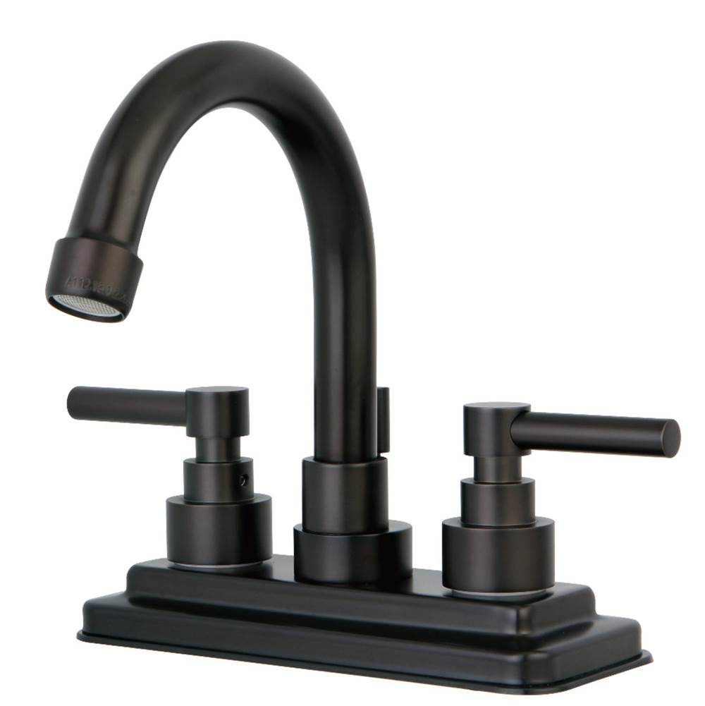 Kingston Brass Elinvar 4 in. Centerset Bathroom Faucet with Brass Pop-Up, Oil Rubbed Bronze