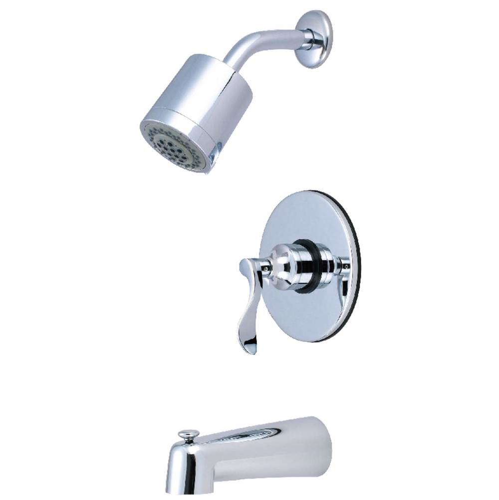 Kingston Brass NuFrench Tub & Shower Faucet, Polished Chrome