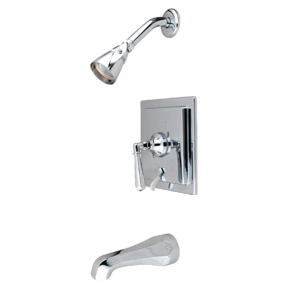 Kingston Brass Metropolitan Tub & Shower Faucet With Diverter, Polished Chrome