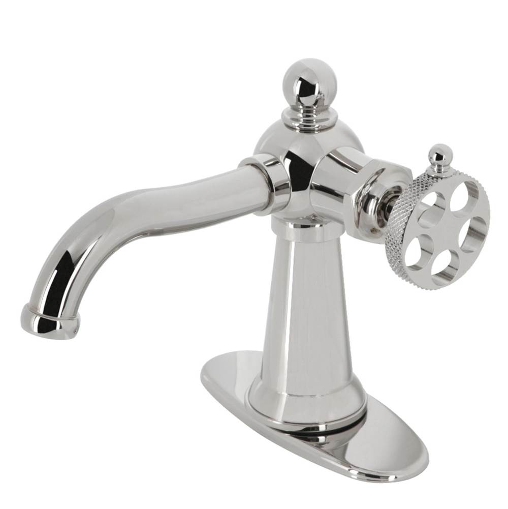Kingston Brass Webb Single-Handle Bathroom Faucet with Push Pop-Up, Polished Nickel