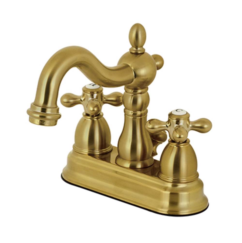Kingston Brass Heritage 4 in. Centerset Bathroom Faucet, Brushed Brass