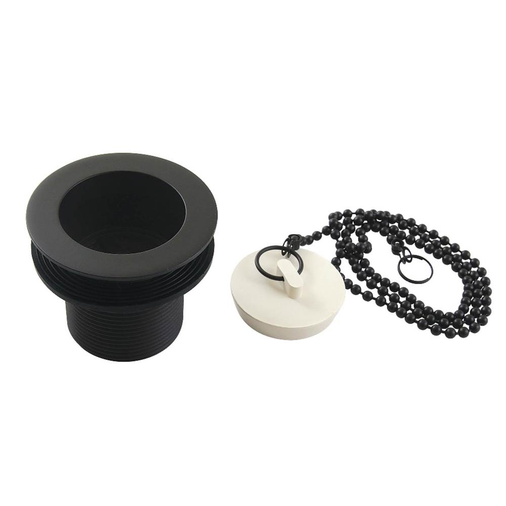 Kingston Brass Kingston Brass DSP17MB 1-1/2'' Chain and Stopper Tub Drain with 1-3/4'' Body Thread, Matte Black