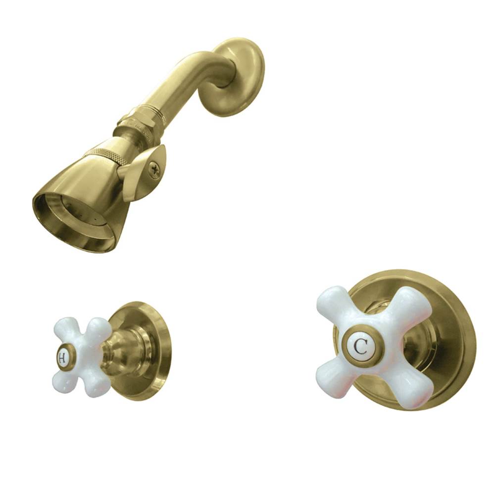Kingston Brass Victorian Tub & Shower Faucet, Shower Only, Brushed Brass