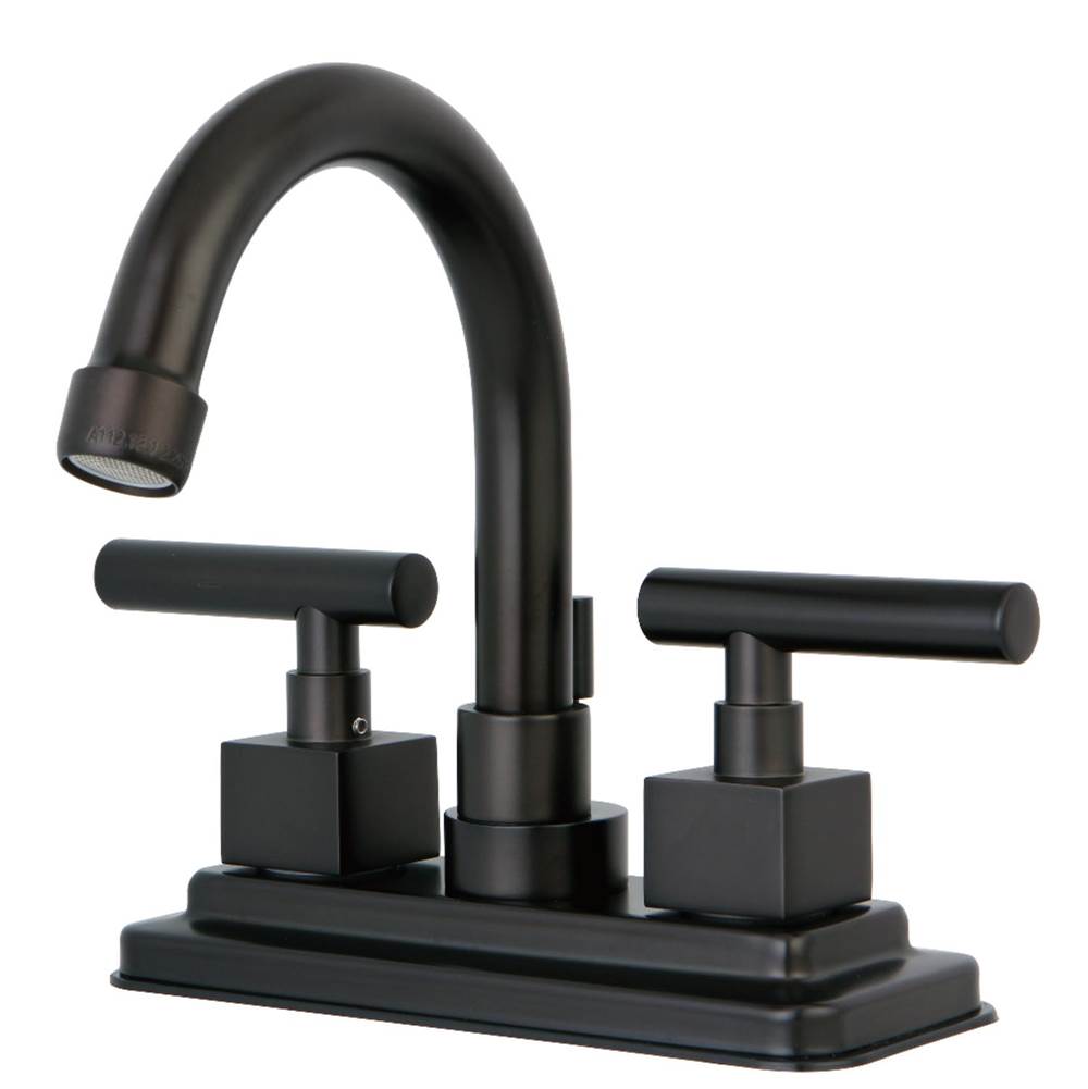 Kingston Brass Claremont 4 in. Centerset Bathroom Faucet with Brass Pop-Up, Oil Rubbed Bronze