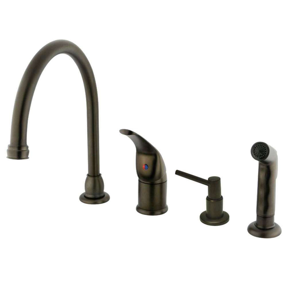 Kingston Brass Single-Handle Widespread Kitchen Faucet, Oil Rubbed Bronze