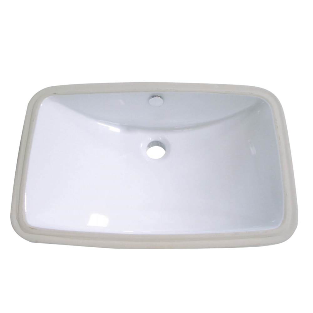 Kingston Brass Forum Rectangular Undermount Bathroom Sink, White