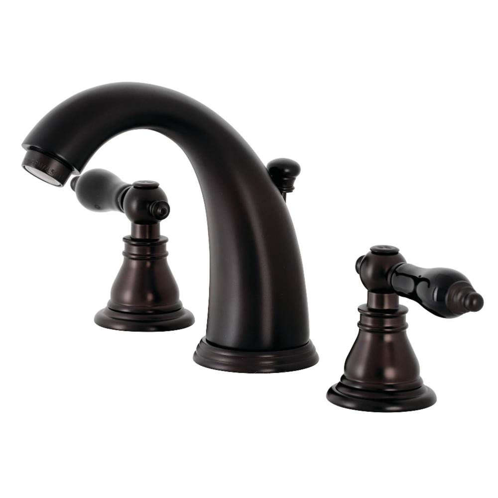 Kingston Brass Duchess Widespread Bathroom Faucet with Plastic Pop-Up, Oil Rubbed Bronze