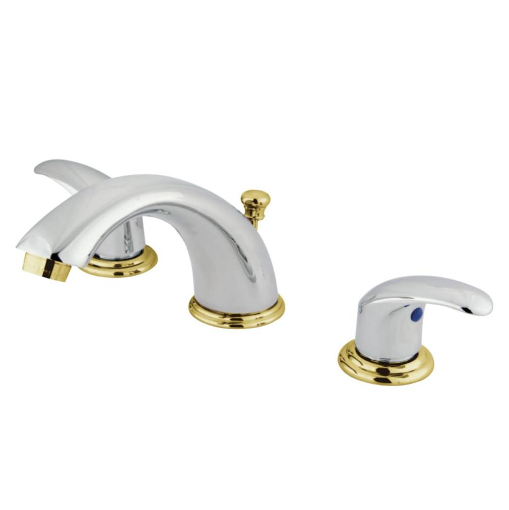 Kingston Brass Legacy Widespread Bathroom Faucet, Polished Chrome/Polished Brass