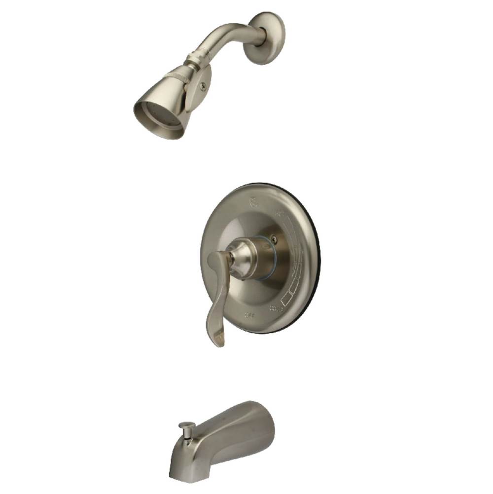 Kingston Brass NuFrench Tub & Shower Faucet, Brushed Nickel
