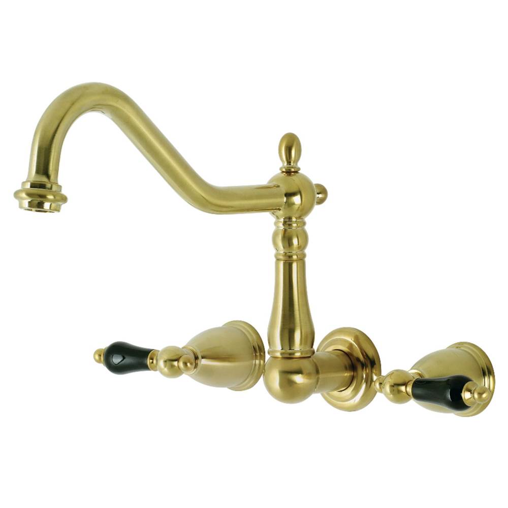 Kingston Brass Duchess Wall Mount Roman Tub Faucet, Brushed Brass