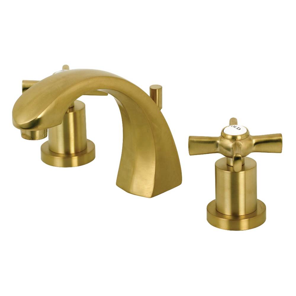 Kingston Brass Millennium 8'' Widespread Bathroom Faucet, Brushed Brass