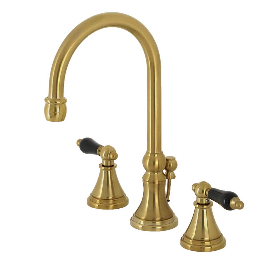 Kingston Brass Duchess Widespread Bathroom Faucet with Brass Pop-Up, Brushed Brass