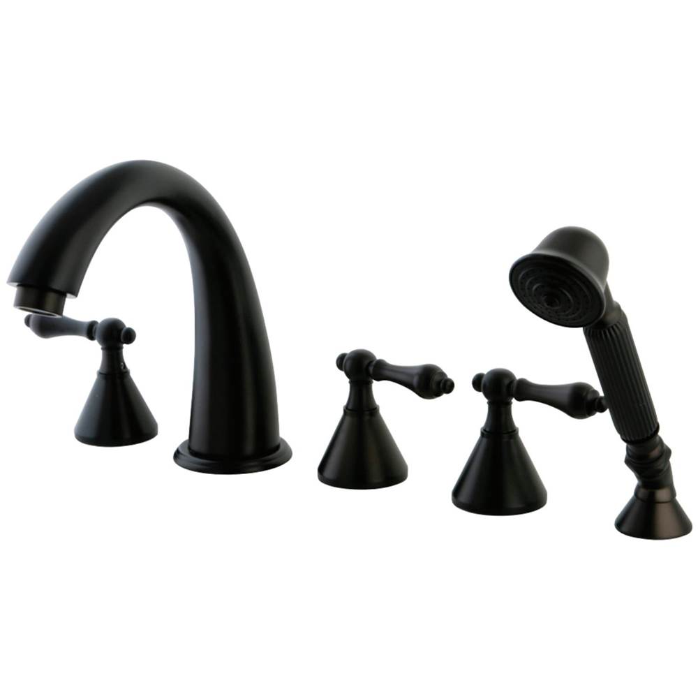 Kingston Brass Roman Tub Faucet 5 Pieces with Hand Shower, Oil Rubbed Bronze