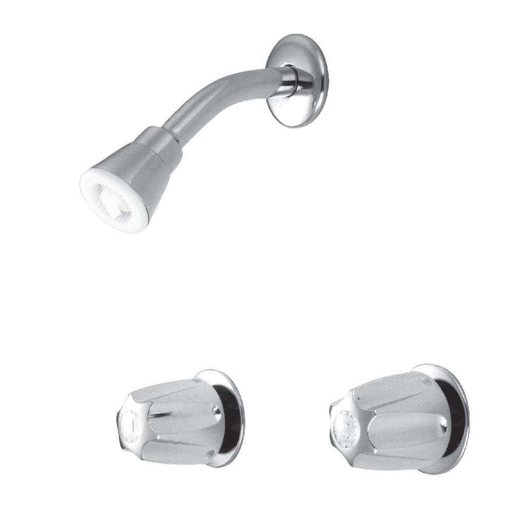 Kingston Brass Generic Twin Handle 8'' Center Tub & Shower Valve Without Spout, Polished Chrome