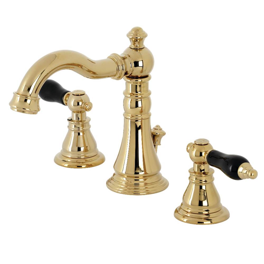 Kingston Brass Fauceture Duchess Widespread Bathroom Faucet with Retail Pop-Up, Polished Brass