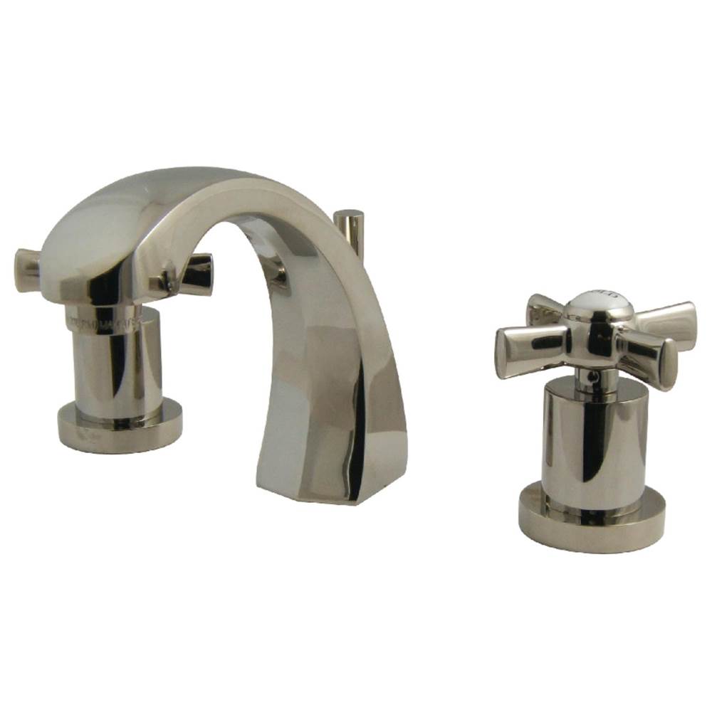 Kingston Brass Millennium 8'' Widespread Bathroom Faucet, Polished Nickel