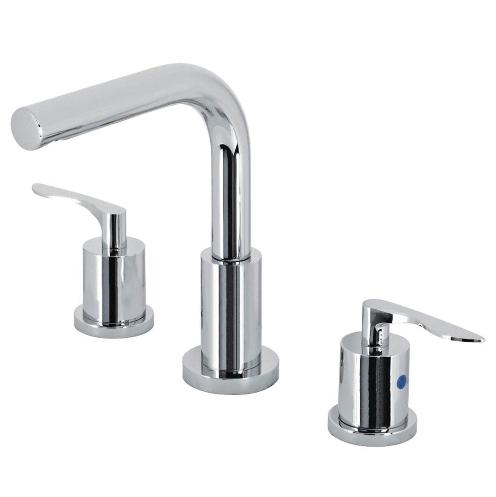Kingston Brass Serena Widespread Bathroom Faucet with Brass Pop-Up, Polished Chrome