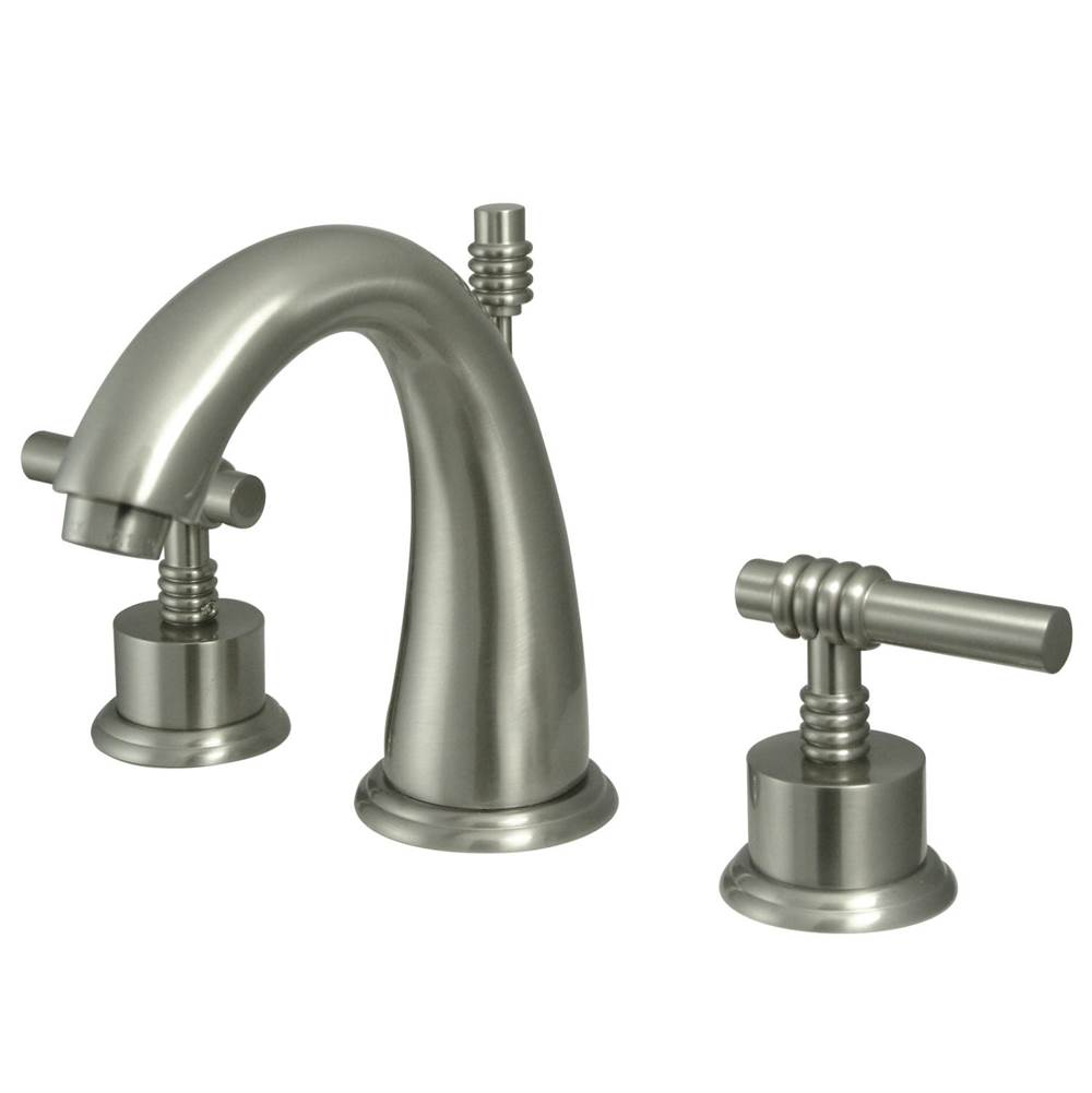 Kingston Brass Milano Widespread Bathroom Faucet, Brushed Nickel