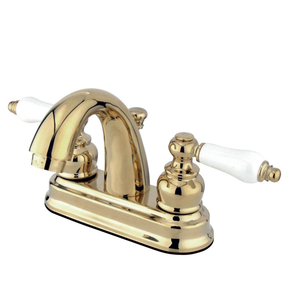 Kingston Brass Restoration 4 in. Centerset Bathroom Faucet, Polished Brass