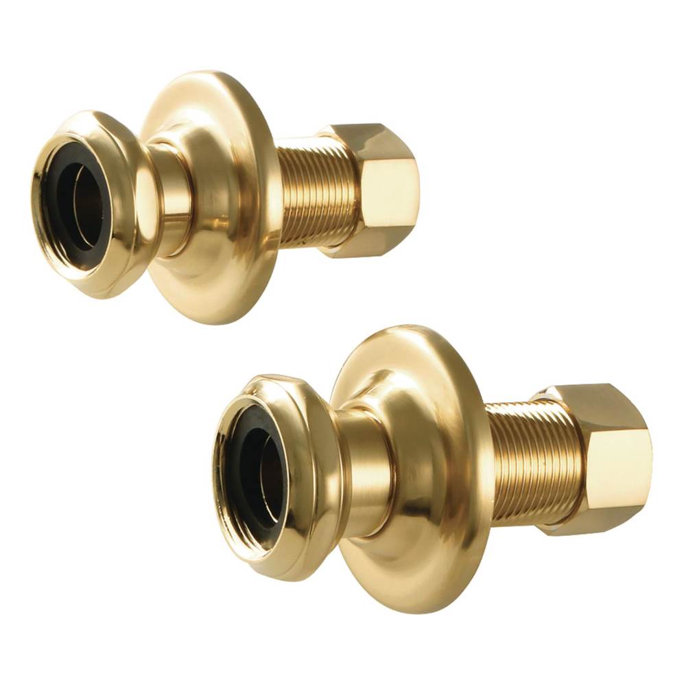 Kingston Brass Aqua Vintage 1-3/4-Inch Wall Union Extension, Brushed Brass