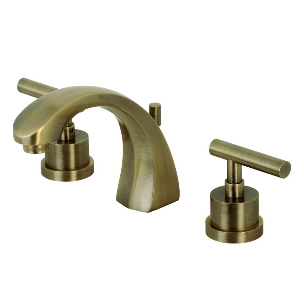 Kingston Brass Manhattan 8'' Widespread Bathroom Faucet, Antique Brass