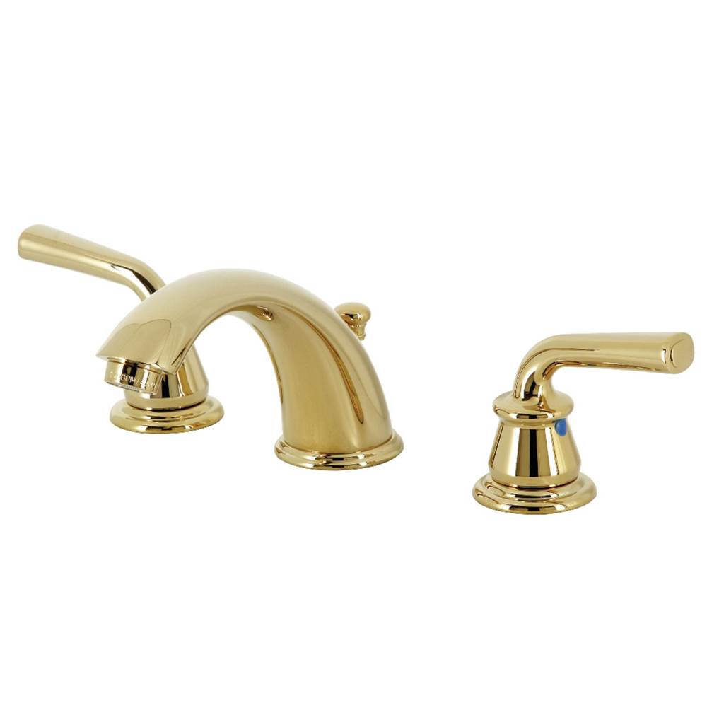 Kingston Brass Kingston Brass KB962RXL Restoration Widespread Bathroom Faucet with Pop-Up Drain, Polished Brass