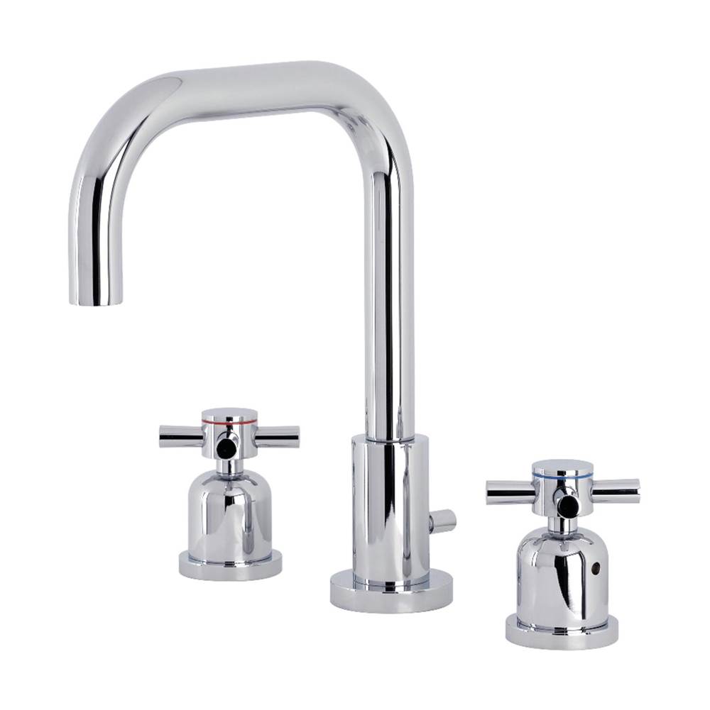 Kingston Brass Concord Widespread Bathroom Faucet with Brass Pop-Up, Polished Chrome