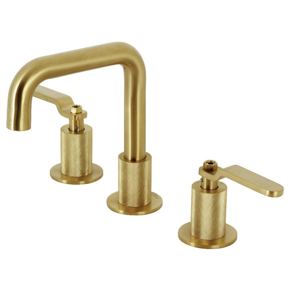 Kingston Brass Kingston Brass KS1417KL Whitaker Widespread Bathroom Faucet with Push Pop-Up, Brushed Brass