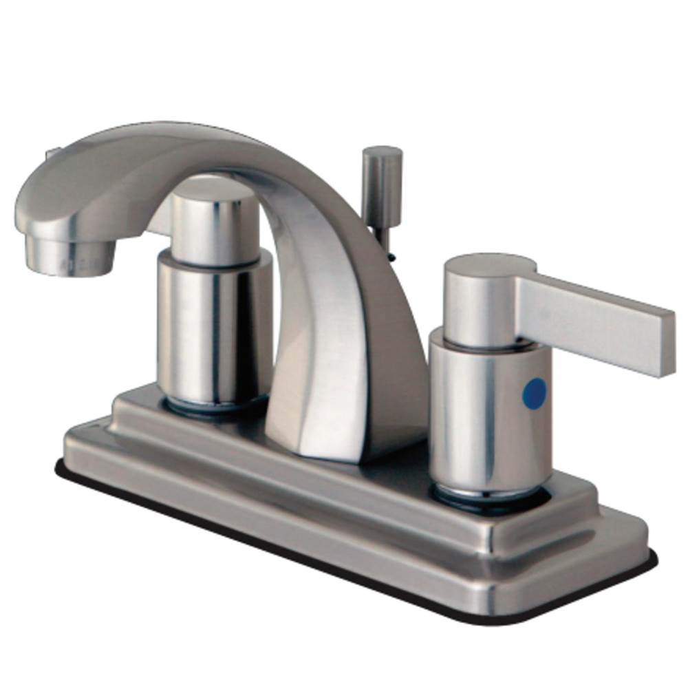 Kingston Brass NuvoFusion 4 in. Centerset Bathroom Faucet, Brushed Nickel