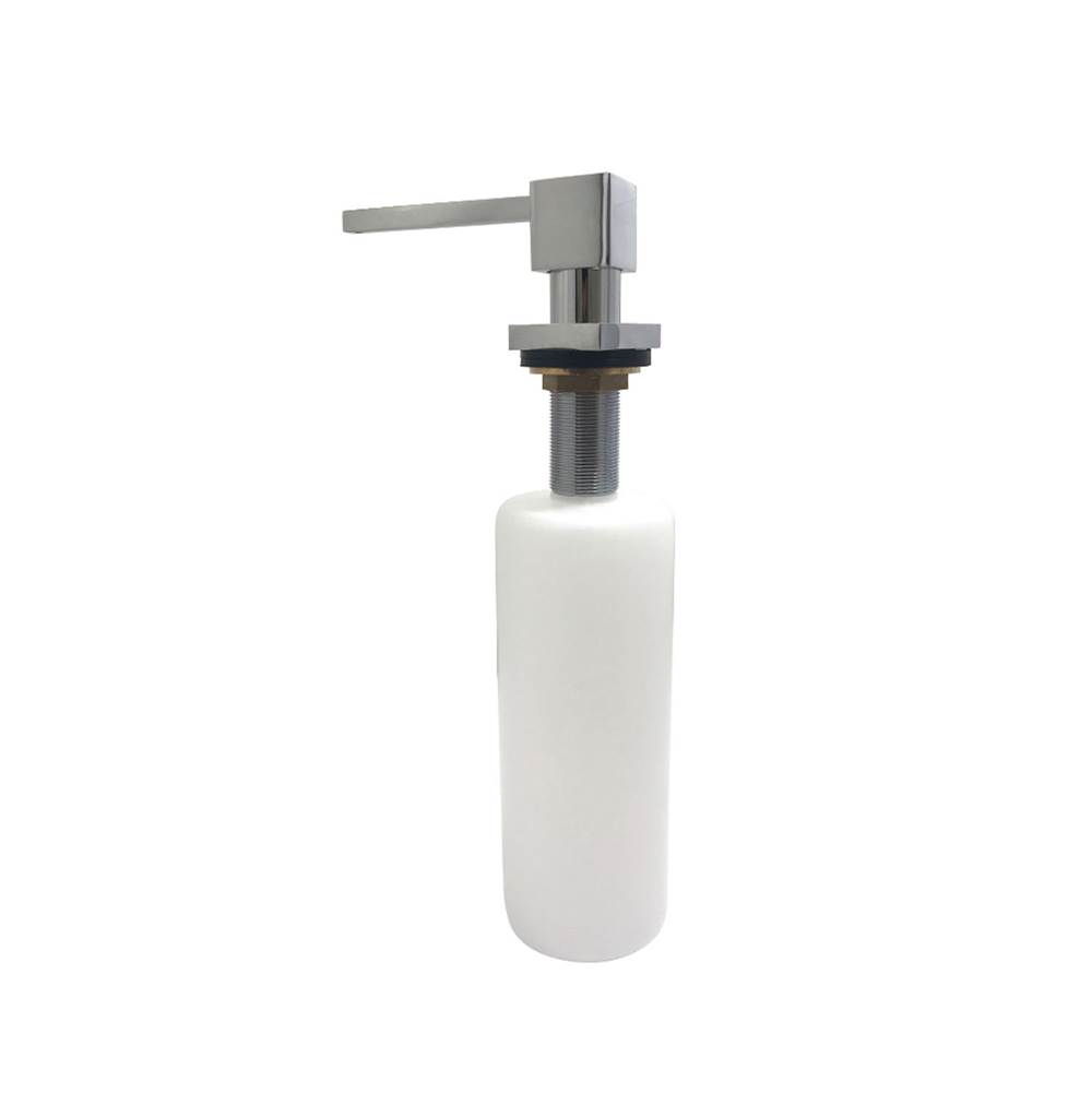 Kingston Brass Soap Dispenser With Straight Nozzle 17 oz, Polished Chrome