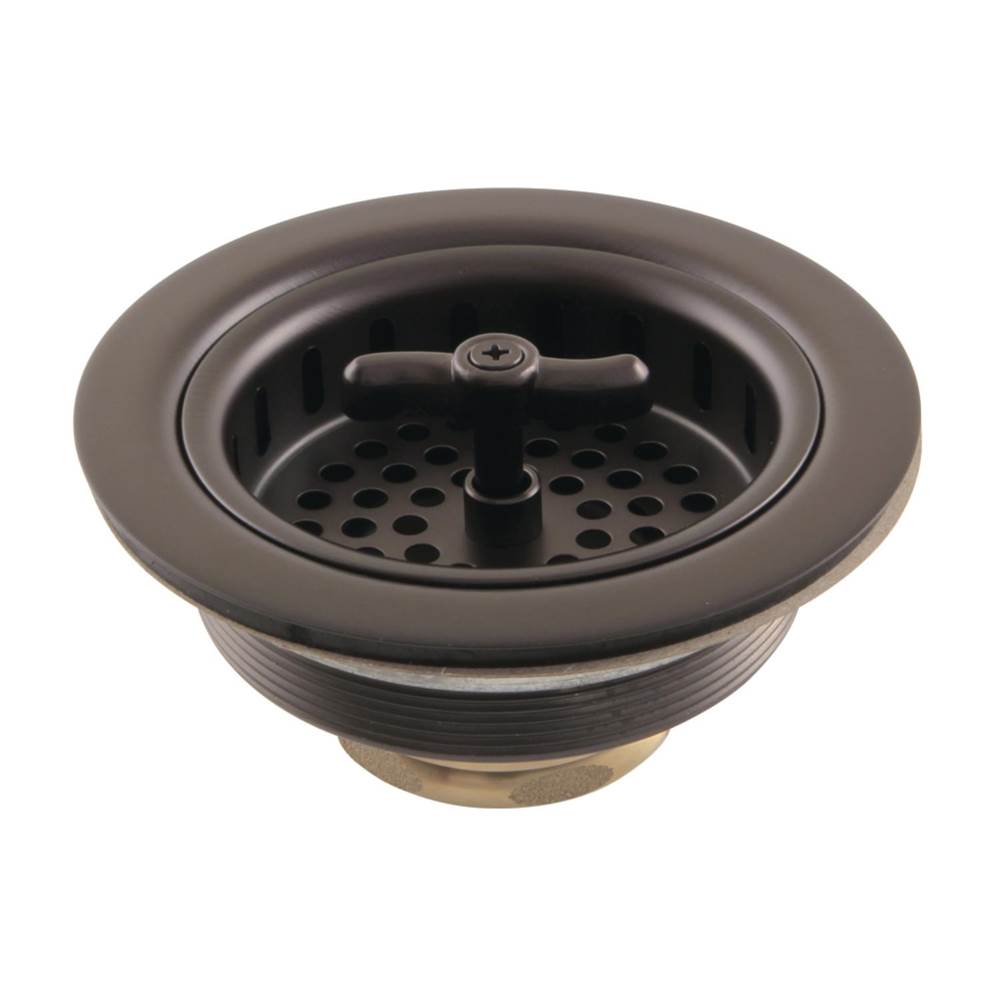 Kingston Brass Tacoma Spin and Seal Sink Basket Strainer, Oil Rubbed Bronze