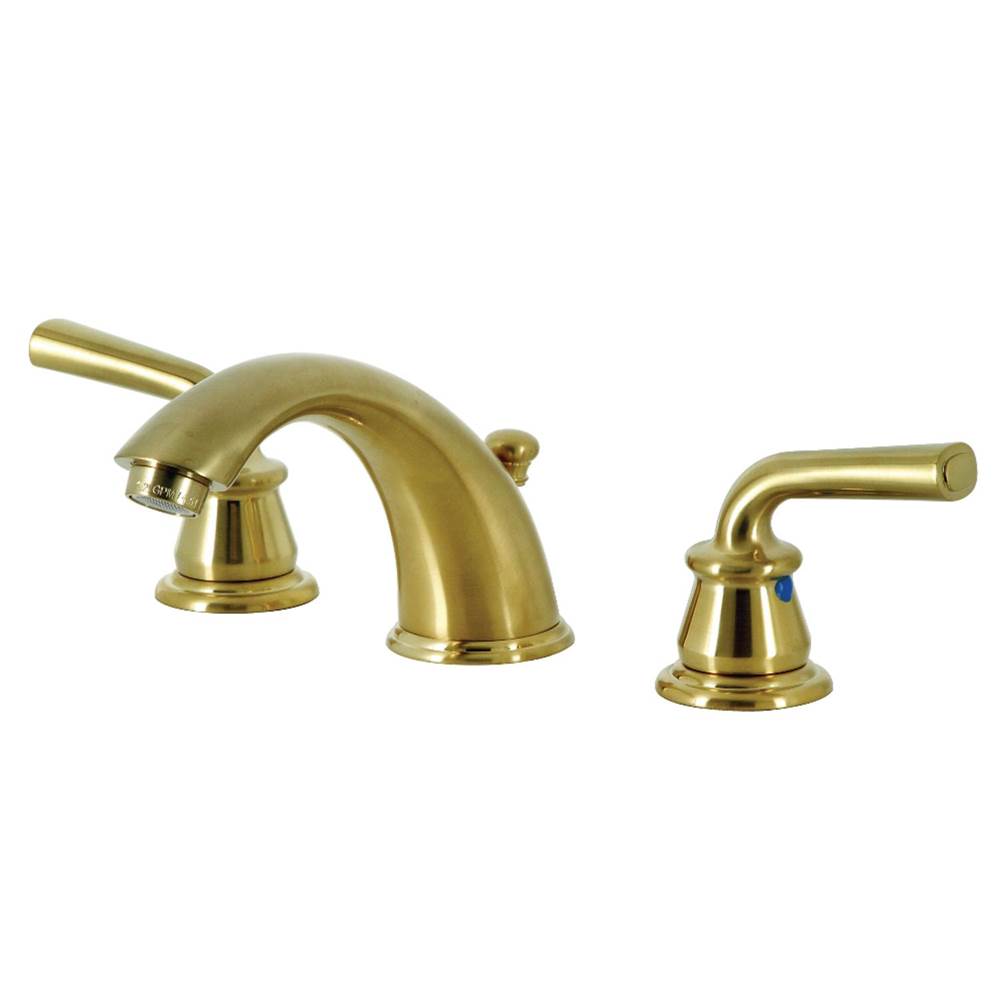 Kingston Brass Kingston Brass KB967RXLSB Restoration Widespread Bathroom Faucet with Pop-Up Drain, Brushed Brass