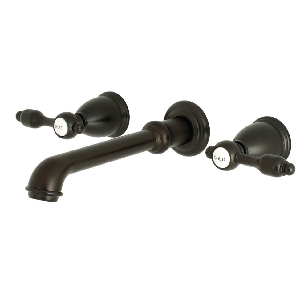Kingston Brass Tudor Two-Handle Wall Mount Bathroom Faucet, Oil Rubbed Bronze