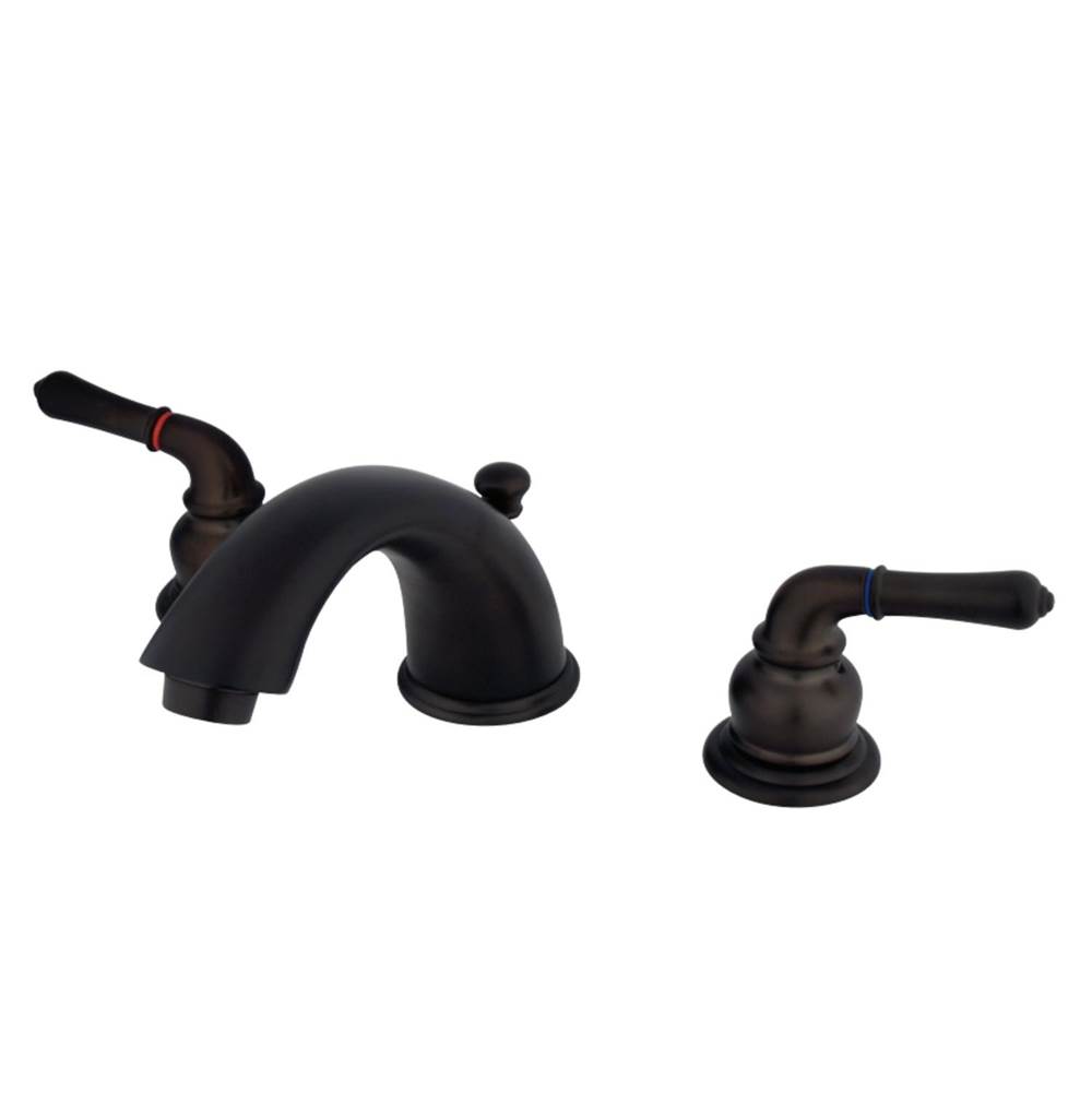 Kingston Brass Magellan Widespread Bathroom Faucet with Retail Pop-Up, Oil Rubbed Bronze