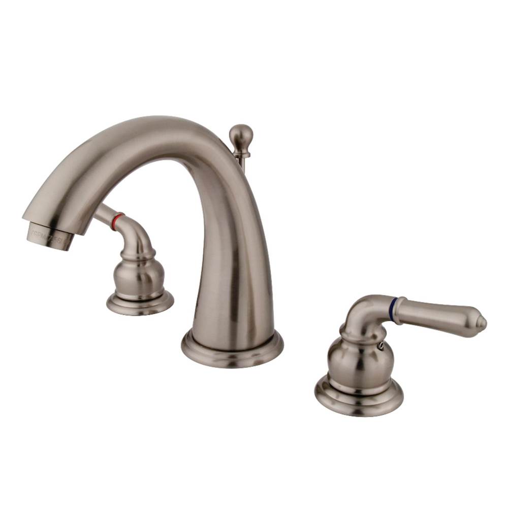 Kingston Brass Naples Widespread Bathroom Faucet, Brushed Nickel