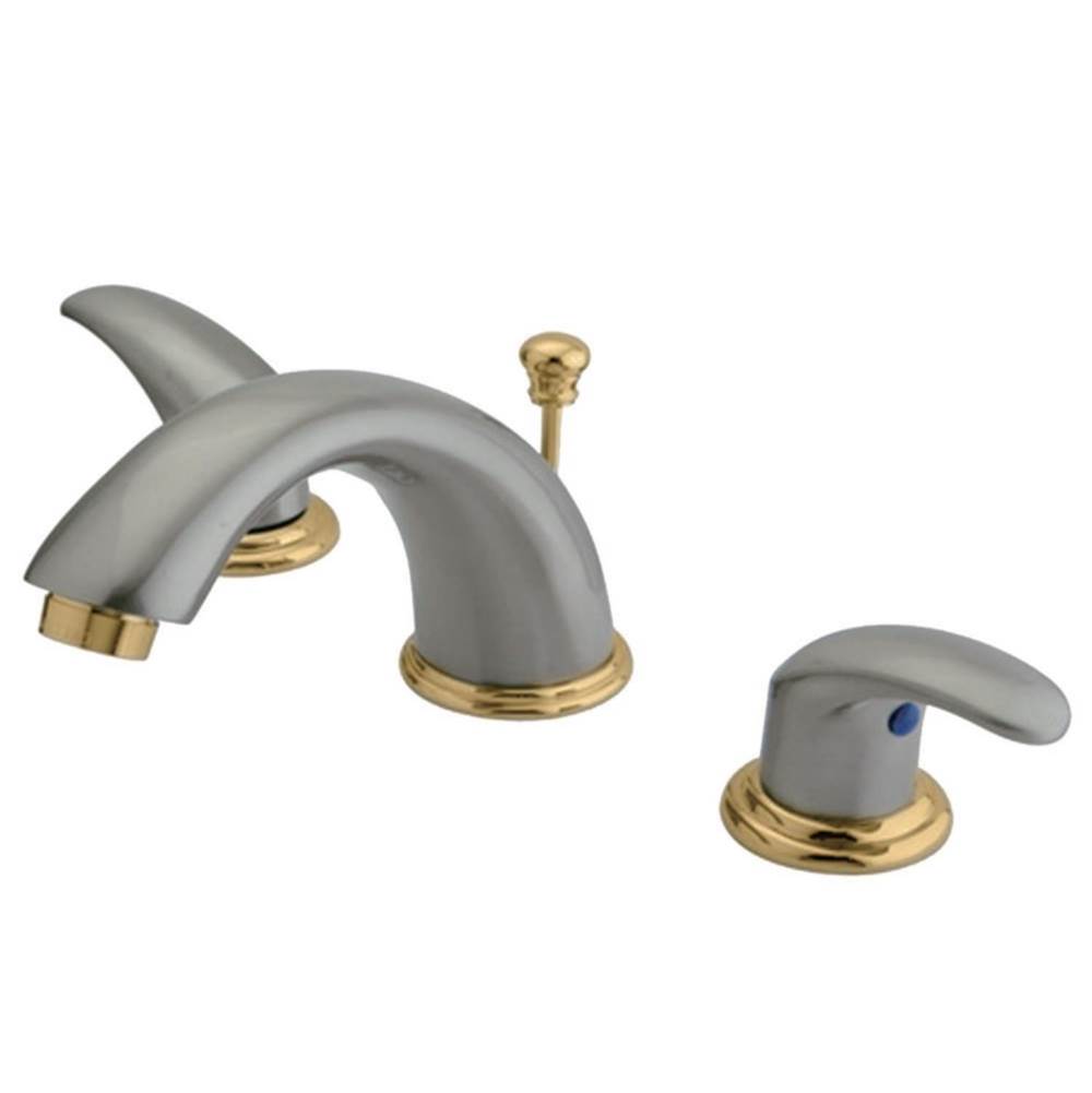 Kingston Brass Legacy Widespread Bathroom Faucet, Brushed Nickel/Polished Brass