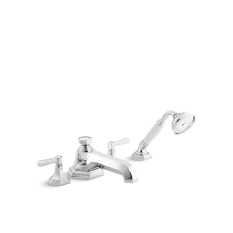 Kallista For Town Deck-Mount Bath Faucet W/ Diverter, Lever Handles & Handshower