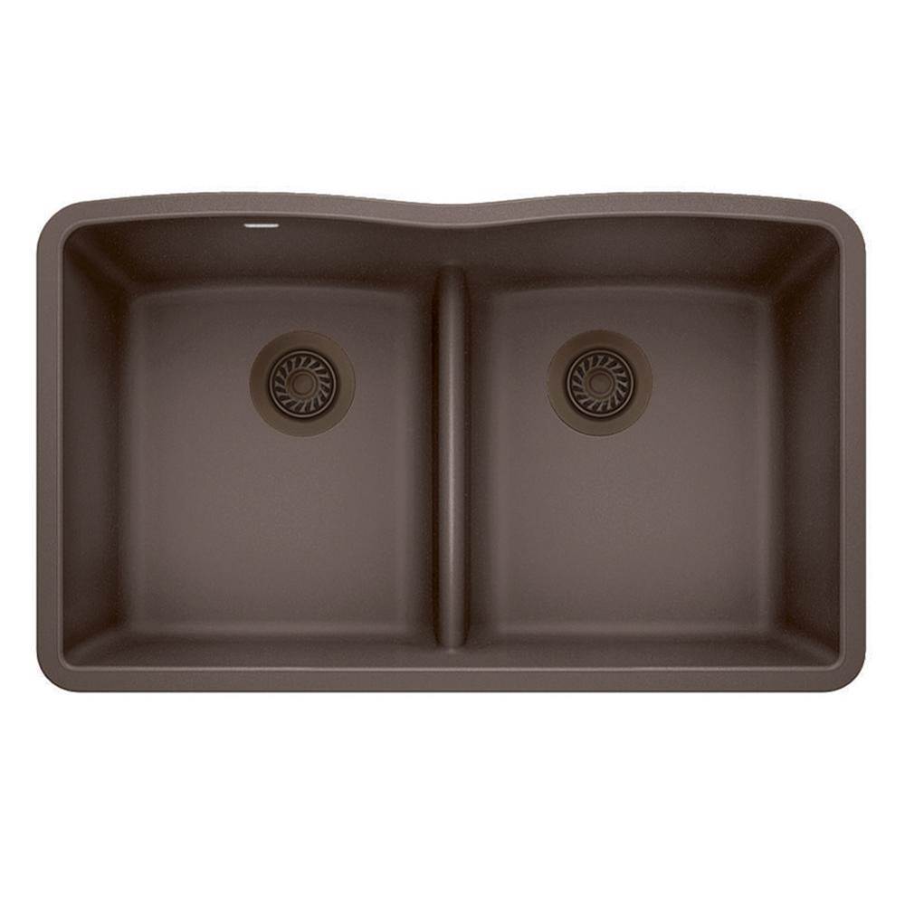Luxart SILGRANIT® Double Bowl 50/50 Low Divide Undermount Sink