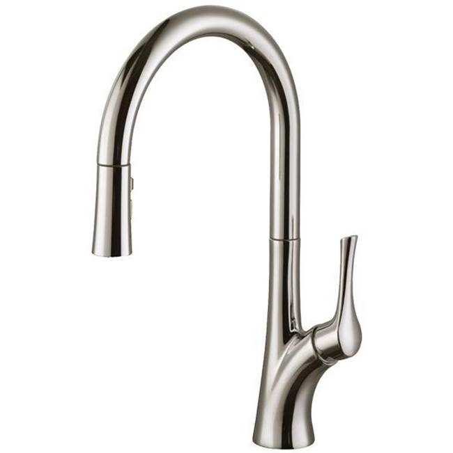 Luxart AG137-BN Agra 1-Handle Pulldown Kitchen Faucet Brushed Nickel