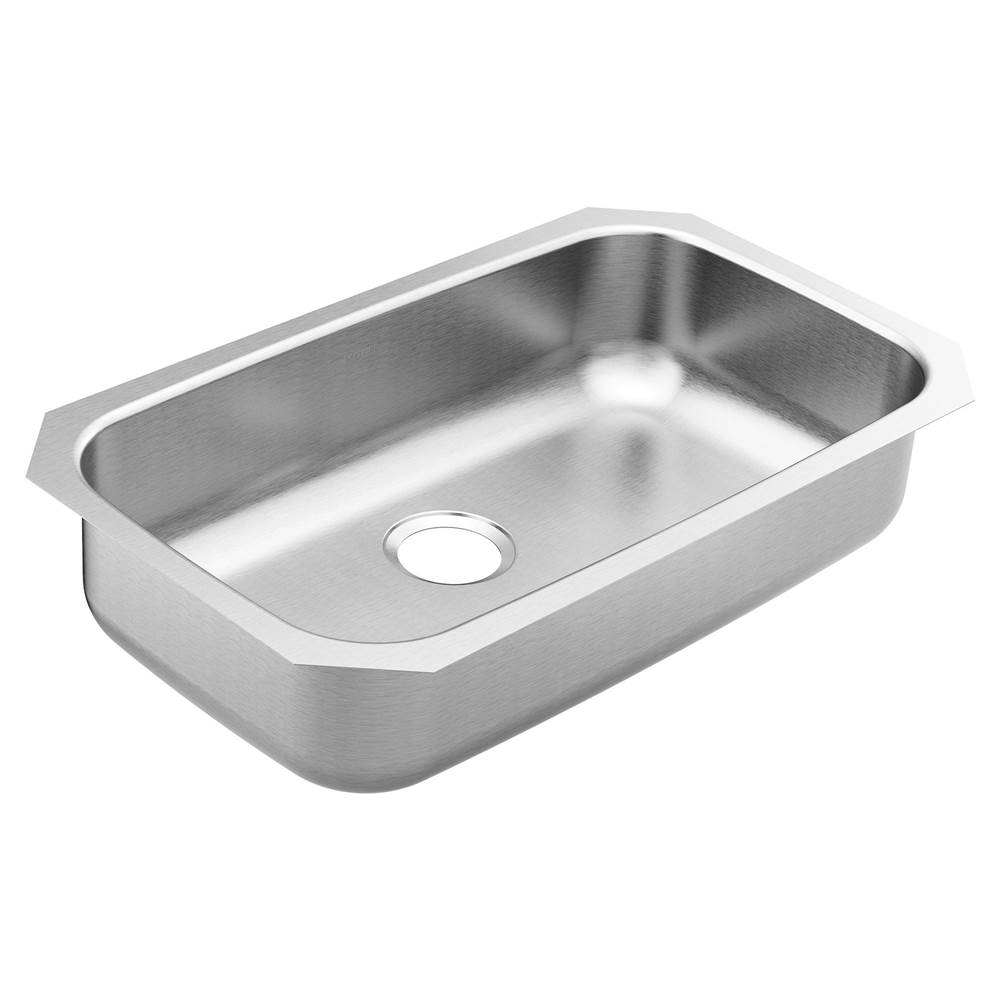 Moen 30.25 x 18.25 stainless steel 18 gauge single bowl sink