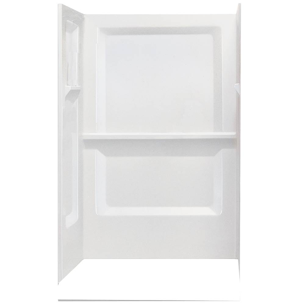 Mustee And Sons Durawall Shower Wall, White, 2 Carton, 700.2W or 748.32W, Fits 3248M