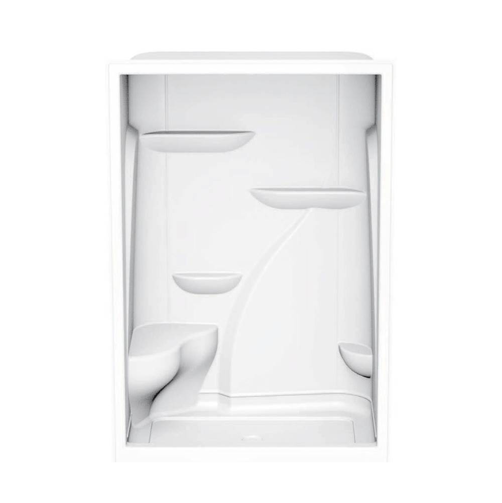 Maax M160 60 x 36 Acrylic Alcove Center Drain One-Piece Shower in White