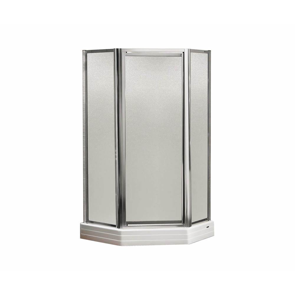 Maax Silhouette Plus Neo-angle 38 x 38-40 x 40 x 70 in. Pivot Shower Door for Corner Installation with Hammer glass in Chrome