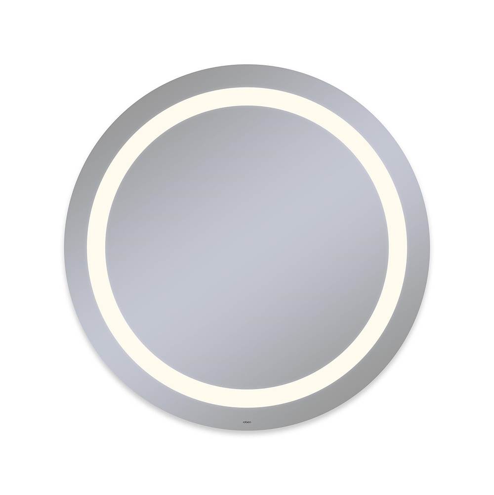Robern Vitality Lighted Mirror, 40'' Circle, Inset Light Pattern, 2700K Temperature (Warm Light), Dimmable, Defogger