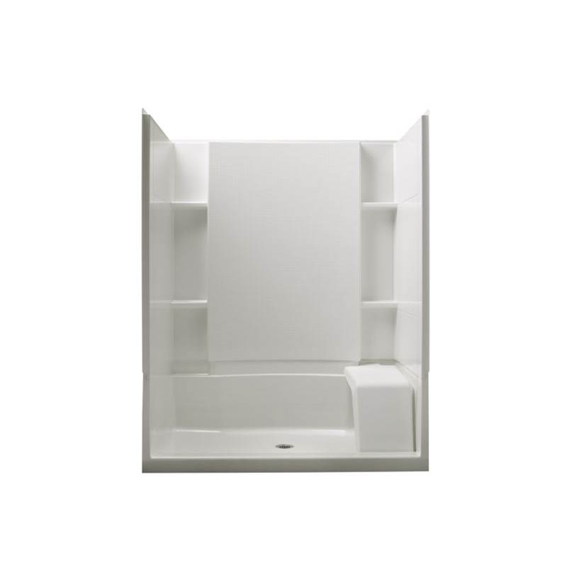 Sterling Plumbing Accord® 60-1/4'' x 36'' x 74-1/2'' seated shower stall with Aging in Place backerboards