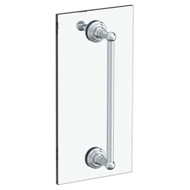 Watermark Rochester 12'' shower door pull with knob/ glass mount towel bar with hook